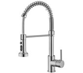 Grifo de cocina de 1/2 resorte para fregadero de agua fría y caliente giratorio de acero inoxidable