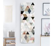 Perchero de pared motivo percha de pared madera perchero recibidor colgador de pared moderno pastel estampado 685 - entrada - 105 x 34 cm