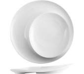 H&h 2 platos de porcelana blanca selección hotellerie cm 25,7x3,5h