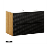 Mueble bajo lavabo de 90 cm - con lavabo encastrado - 2 cajones - setta