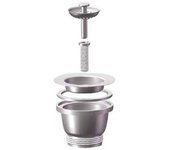Desagüe fregadero minicesto pp/inox 11/2f + tapón rejilla cesta