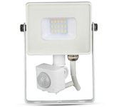 Samsung 10w led chip beacon con sensor de movimiento y crepuscular e interruptor de bloqueo manual blanco 6400k ip65