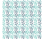 Papel pintado floral hojas verdes