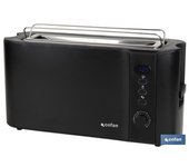 Tostador 1 ranura modelo centeno negro mate pantalla led 38 x 13 x 19,5 cm