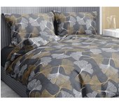 Funda nórdica doble franela 250x200 cm 'sleeping time' - pétalos dorados suave, cálido y fabricado en italia