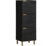 Aparador | aparador de comedor | armario de cocina alto de madera de ingeniería negro 40x33x110 cm cfw69933