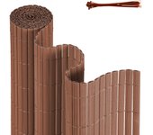 Canisse de pvc canisse de pvc para jardín balcón terraza. valla cortavientos para balcones marrón 140 x 300cm