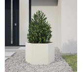 Jardinera hexagonal blanca 69x60x45 cm acero
