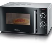 Severin mw 7771 microondas con grill de 700 w grill 900 w. 20 l. negro / plateado