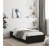 Maison exclusive - cama con cajones madera de ingeniería negra 90x200 cm