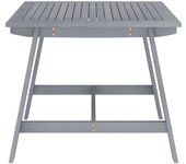 Mesa de comedor de jardín，mesa para exteriores，mesa de patio madera maciza acacia gris 88x88x74 cm cfw86467