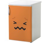 Calcomanía de refrigerador y lavaplatos, decoración de emoción de color naranja sonriente, 75 cm x 49 cm