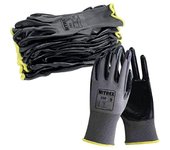 Nitrex 250 10 paia di guanti da lavoro per uso generico – palmo rivestito in nitrile – resistente all’abrasione - guanti protettivi per uso indu