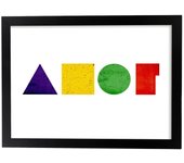 Poster con letras de amor. lamina amor, con letras coloridas. posters de amor y pareja para decorar interiores. marco blanco - a3