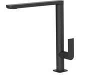 Tres 20020503nm loft grifo monomando xxl caño alto con maneta lateral para lavabo color negro mate