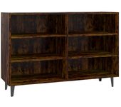 Aparador | aparador de comedor | armario de cocina de madera de ingeniería roble ahumado 103,5x35x70 cm cfw69464