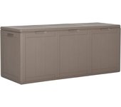 Cofre de almacenamiento para muebles de jardín 270 litros marrón pp ratán 02_0013023