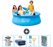 Paquete de piscina - intex - alrededor - 183x183x51 cm + accesorios cb129