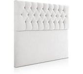 Cabecero copenhague tela cabecero de cama tapizado con capitoné para camas de 135 (145 x 120 cm) tela blanco sueños zzz