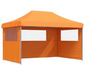 Tienda de fiesta plegable pop-up 3 paredes laterales naranja