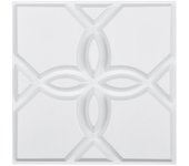 Vevor paneles pared 3d, 33 azulejos florales pvc 11,81 x 11,81 pulgadas, cobertura 32 ft², para techo, habitación, salón y sala de juegos, blanco mate