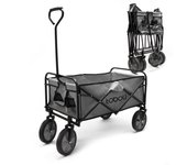 Toboli carro carretilla de mano plegable gris apto para terreno difícil transporte 100kg de carga