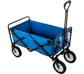 Remolque todo terreno plegable para carro de jardín, color azul