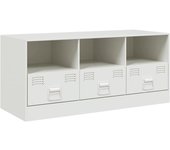 Mueble para tv de acero blanco 99x39x44 cm