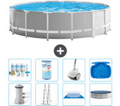 Paquete de piscina - intex - alrededor - 457x457x122 cm + accesorios a2284