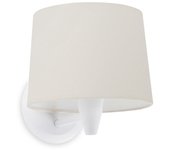 Faro conga - aplique de pared con pantalla blanca, e27
