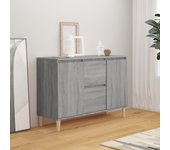 Aparador | aparador de comedor | armario de cocina de madera contrachapada gris sonoma 103,5x35x70 cm cfw53530