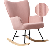 Beliani silla mecedora arset pana rosa