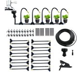 Kit de riego para exteriores con boquilla ajustable, manguera, aspersor y sistema de riego (20 metros)