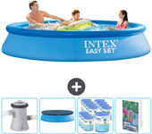 Paquete de piscina - intex - alrededor - 305x305x61 cm + accesorios cb111