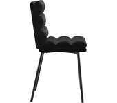 Pack 6 uds silla de comedor | silla de cocina terciopelo negro cfw28902