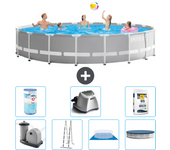 Paquete de piscina - intex - alrededor - 610x610x132 cm + accesorios a2352
