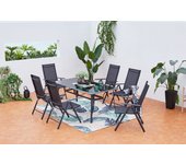 Rimini conjunto de jardín de aluminio de 6 plazas.