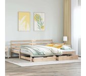 Vidaxl sofá cama nido con cajones sin colchón 90x200 cm