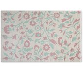 Alfombra algodón beige floral 160x230cm