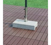 Soporte de sombrilla bomba rectangular granito 45x22,5x9,5cm - gris [casa.pro]