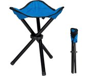 Taburete trípode de lona plegable portátil de 3 patas para exteriores, ideal para senderismo, camping, pesca, picnic, playa, barbacoa