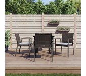 Juego comedor jardín 5 piezas，conjunto de comedor de exterior，conjunto de jardín y cojines ratán sintético y acero cfw271691