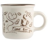 H&h nuevo juego pausa caffe' 6 tazas, nueva porcelana china, 120cc