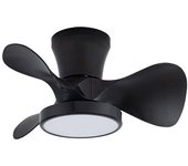 Ventilador de techo de techo led moll negro 20w 1900lm cct intensidad regulable con mando a distancia
