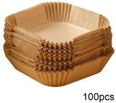 100 moldes de papel desechable para air fryer de 16 cm.