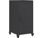 Aparador | aparador de comedor | armario de cocina de acero laminado en frío negro 36x39x72 cm cfw74631