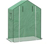 Cubierta de invernadero outsunny pe verde 140x73x190 cm 845-944v00gn