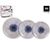 Vajilla 12 piezas colección irys monaco ivory efecto brillo | la mediterranea