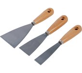 Bgs diy 85218 - set di spatole, manico in legno, 30/50/80 mm, 3 pezzi