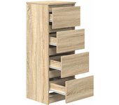 Aparador | aparador de comedor | armario de cocina roble sonoma 37,5x35x76 cm madera ingeniería cfw37018
